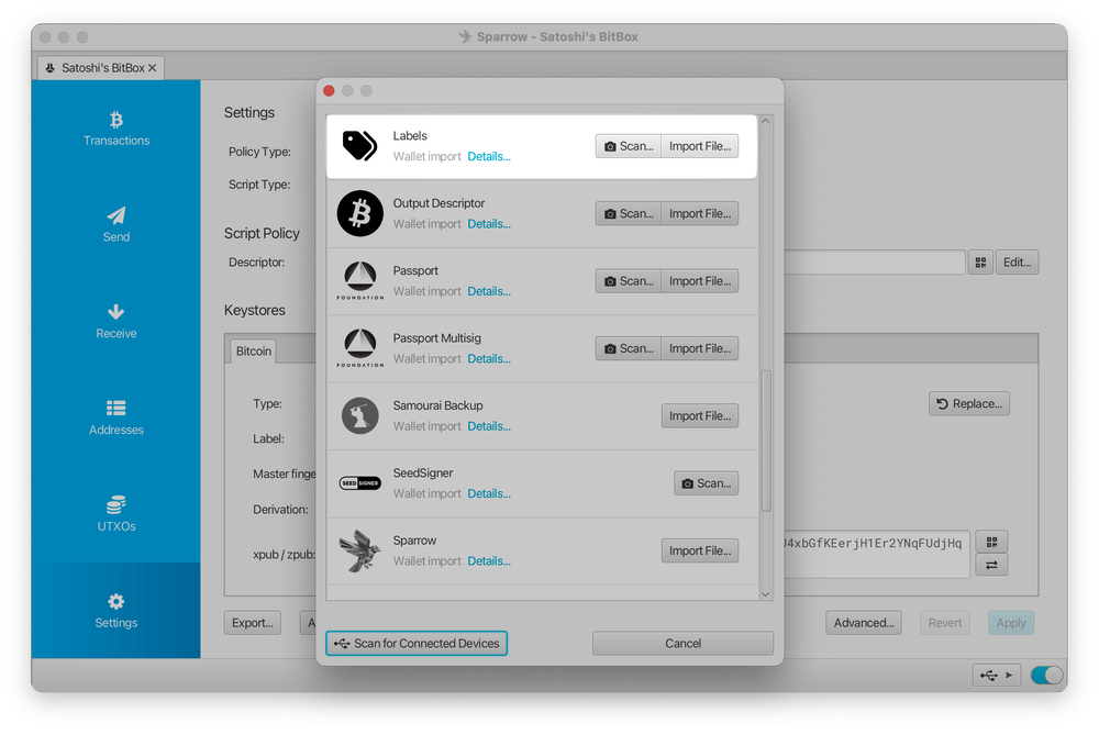 sparrowwallet-label-import